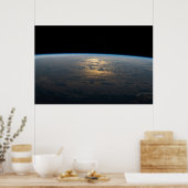 Zonnige stralen van een deels bewolkt zuiden van d poster (Keuken)