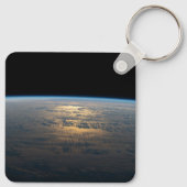 Zonnige stralen van een deels bewolkt zuiden van d sleutelhanger (Achterkant)