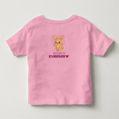 Zonnige Stuiterende Konijn Aangepaste Illustratie Kinder Shirts (Achterkant)