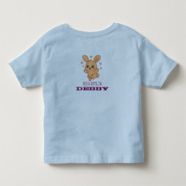 Zonnige Stuiterende Konijn Aangepaste Illustratie  Kinder Shirts