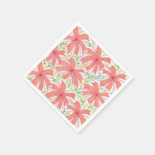 Zonnige Tropische Bloem Papier servetten (Hoek)