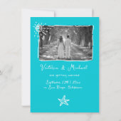 Zonnige Tropische Hand getrokken Save the date Fot Kaart (Achterkant)