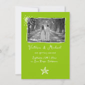 Zonnige Tropische Hand getrokken Save the date Fot Kaart (Achterkant)