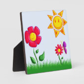 Zonnige tuin illustratie fotoplaat (Voorkant)