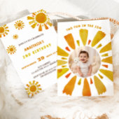 Zonnige tweede verjaardag twee leuk in de zon kaart