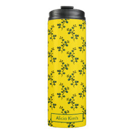 Zonnige twijgen, een zomer naadloos patroon thermosbeker