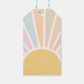 Zonnige Verjaardag Boho 1e Reis Rond De Zon Cadeaulabel (Achterkant)