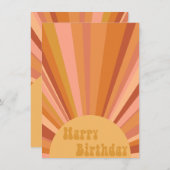 Zonnige verjaardagskaart kaart (Voorkant / Achterkant)