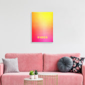 Zonnige 'Vibes' Roze Sinaasappel en geel Ombre Canvas Afdruk (Insitu (Woonkamer))