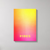 Zonnige 'Vibes' Roze Sinaasappel en geel Ombre Canvas Afdruk (Voorkant)