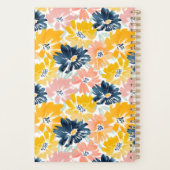 Zonnige Waterverf bloemenpatroon Monogram 2024 Planner (Achterkant)