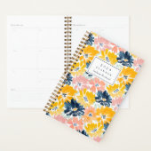 Zonnige Waterverf bloemenpatroon Monogram 2024 Planner (Display)