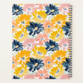 Zonnige Waterverf Bloemenpatroon Monogram 2025 Planner (Achterkant)