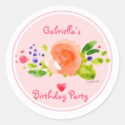 Zonnige Waterverf Sticker (Voorkant)