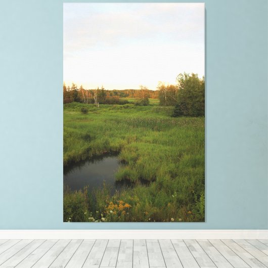 Zonnige Weide Canvas Afdruk (Insitu (Houten vloer))