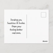 Zonnige Wens Voor Herstel Ansichtkaart Briefkaart (Achterkant)