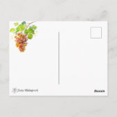 Zonnige wijngaard. Waterverf Art Briefkaart (Achterkant)
