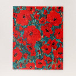 Zonnige Wild Poppies puzzel