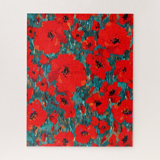 Zonnige Wild Poppies puzzel (Verticaal)