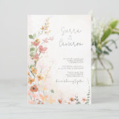 Zonnige Wildflower Bruiloft Gradiënt ID1023 Kaart (Staand voorkant)