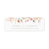 Zonnige Wildflower Bruiloft Grens ID1023 Etiket (Voorkant)