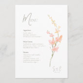 Zonnige Wildflower Bruiloft Grens ID1023 Menu (Voorkant)