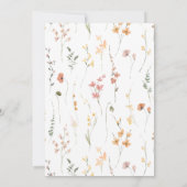 Zonnige Wildflower Bruiloft Patroon ID1023 Save The Date (Achterkant)