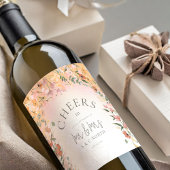 Zonnige Wildflower Bruiloft Proost Gradiënt ID1023 Wijn Etiket