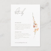 Zonnige Wildflower Bruiloft Spray ID1023 Informatiekaartje (Voorkant)