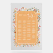 Zonnige Wildflower Bruiloft Zitperzik ID1023 Acryl Bord (Voorkant)