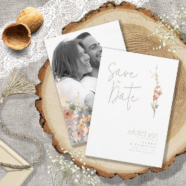 Zonnige Wildflower Fotosjabloon Rand ID1023 Save The Date