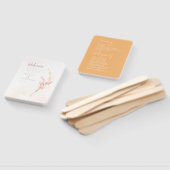 Zonnige Wildflower huwelijksprogramma Perzik ID102 Handwaaier (Niet-gemonteerd)