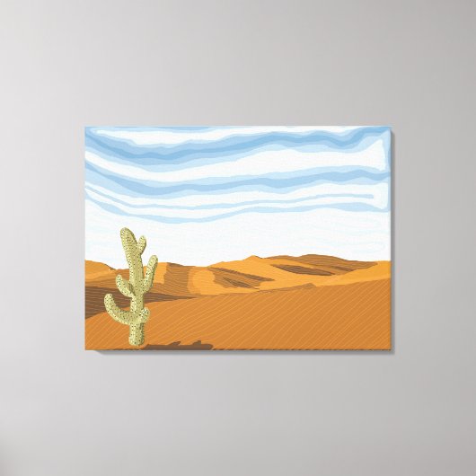 Zonnige woestijndag canvas afdruk (Voorkant)