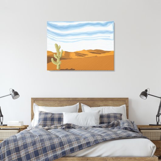 Zonnige woestijndag canvas afdruk (Insitu (Slaapkamer))
