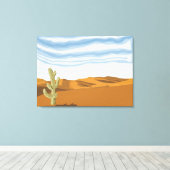 Zonnige woestijndag canvas afdruk (Insitu (Houten vloer))
