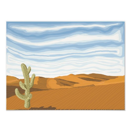 Zonnige woestijndag foto afdruk (Voorkant)