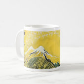 Zonnige Zen gele berg Koffiemok (Voorkant links)