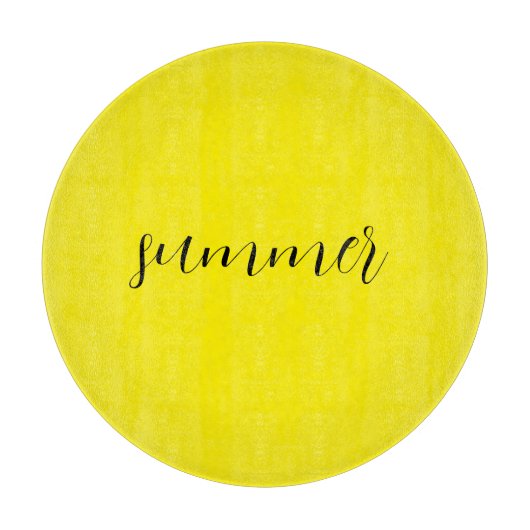 Zonnige zomer gele kom snijplank (Voorkant)