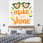 Zonnige zomer glans belettering canvas afdruk (Insitu (Slaapkamer))