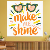 Zonnige zomer glans belettering canvas afdruk (Insitu (Woonkamer))