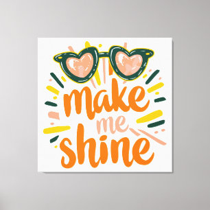 Zonnige zomer glans belettering canvas afdruk
