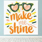 Zonnige zomer glans belettering canvas afdruk (Insitu (Houten vloer))
