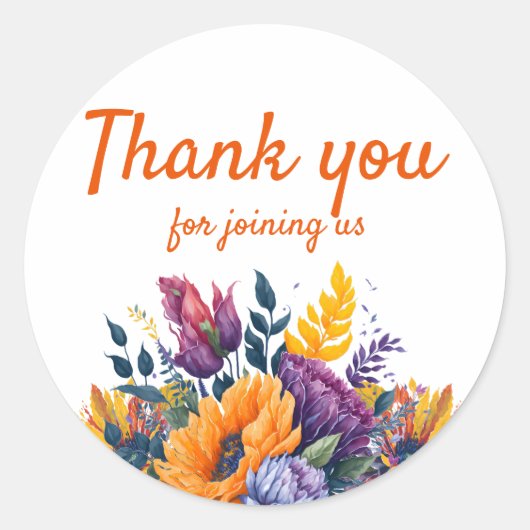 Zonnige Zomer Zonnebloem Bruidsdouche Uitnodiging Ronde Sticker (Voorkant)