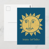 Zonnige Zon GELUKKIGE VERJAARDAG MAATWERK Briefkaart (Voorkant / Achterkant)
