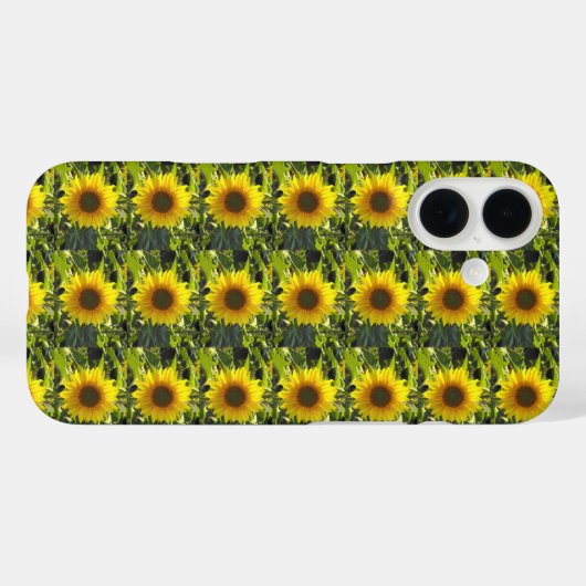 Zonnige Zonnebloem iPhone Case (Achterkant (horizontaal))