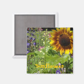 Zonnige Zonnebloem Magneet (Voorkant / Achterkant)