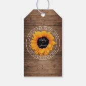 Zonnige Zonnebloem Namen Bedankt Cadeaulabel (Voorkant)