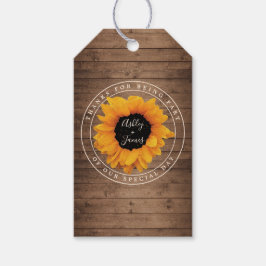 Zonnige Zonnebloem Namen Bedankt Cadeaulabel