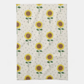 Zonnige Zonnebloem Patronen Theedoek (Verticaal)