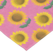 Zonnige zonnebloem - roze tafelkleed (Gekanteld)